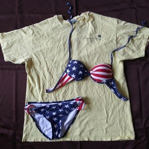 Bikini with a coverup